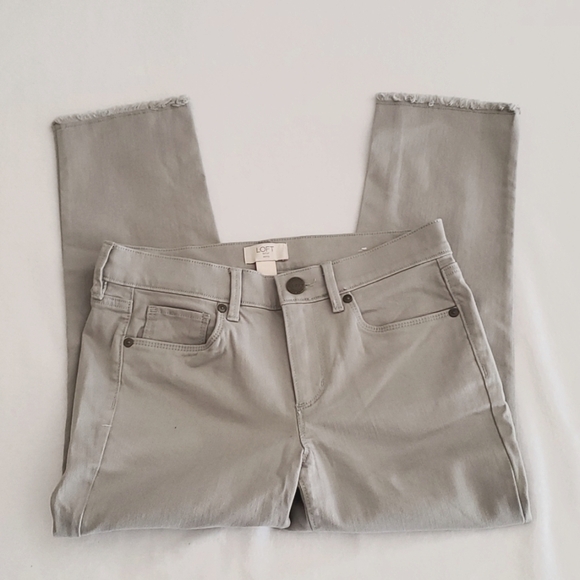 LOFT Green Cropped Stretch Jean Size 2 Petite - Picture 2 of 11